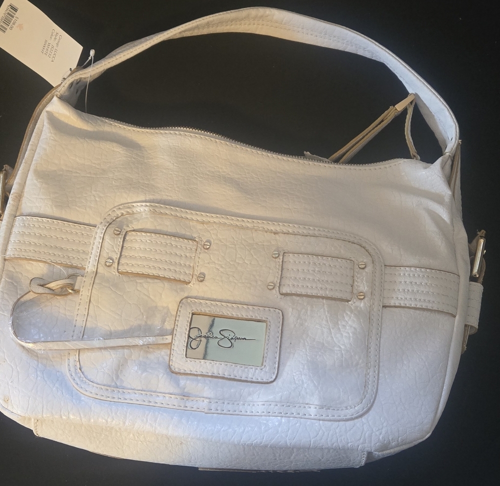 Jessica Simpson White Shoulder Bag